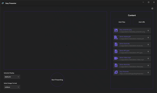 Easy Presenter main window